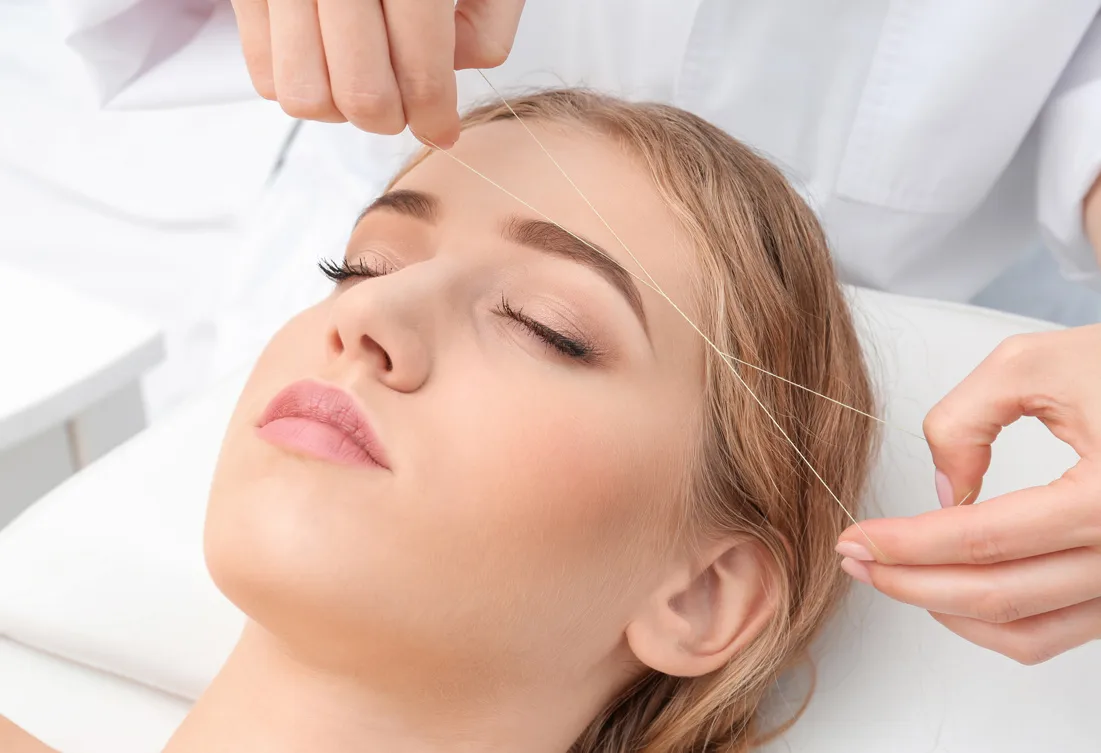 Precision brow threading at Brow Studio Milwaukee