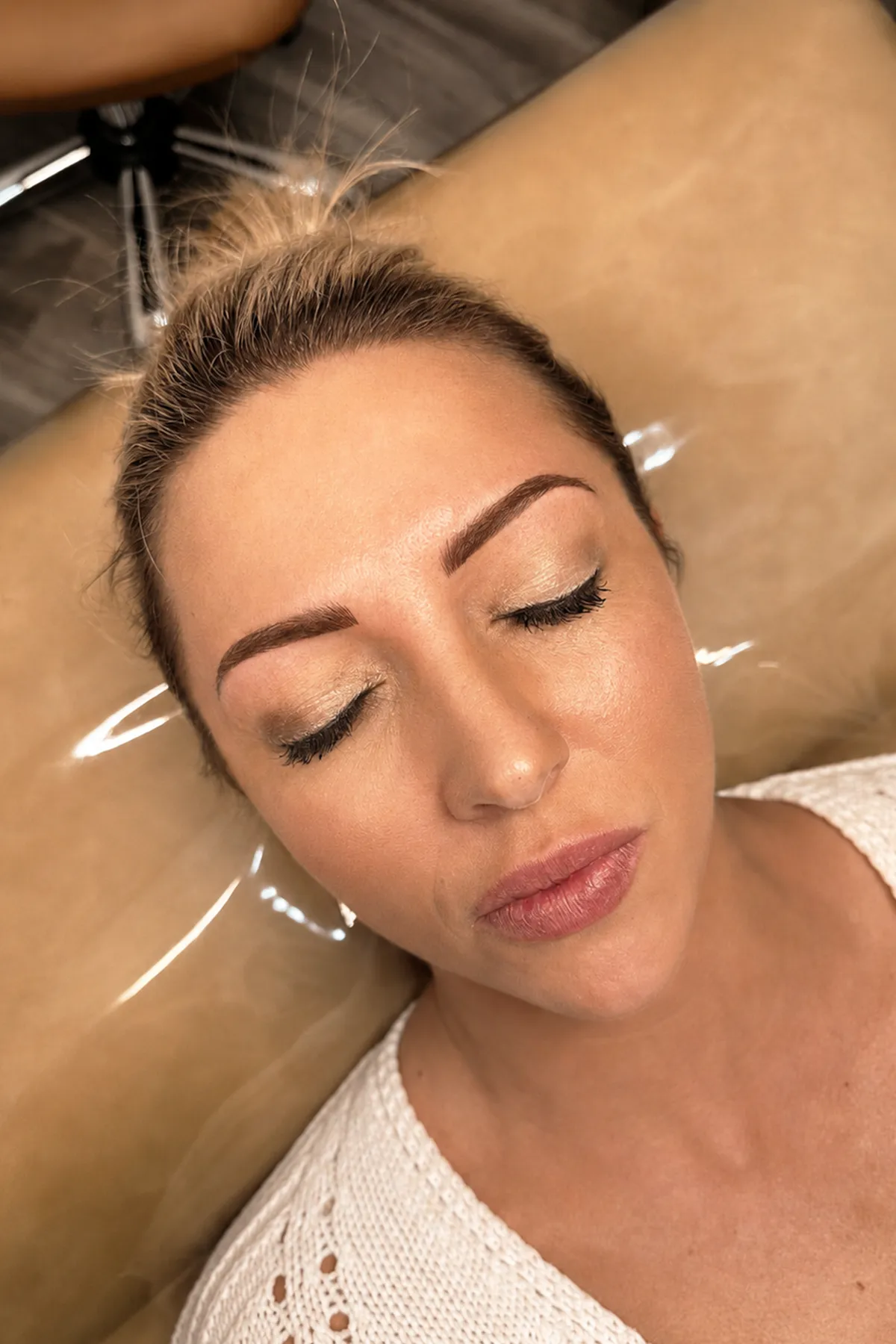 Soft ombré powder brow result in Greenfield Wisconsin